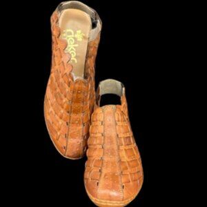 NWOT Reiker Antistress "Sina" Cayenne Leather Slingback Shoes SZ 37 EU